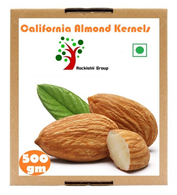 Rockishii California Almond Kernels Premium Grade 500 Grams