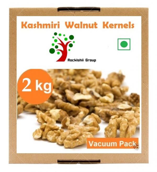 Rockishii Kashmiri Organic Walnut Kernels (Akhrot) Premium 2 kg